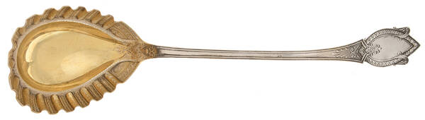 Diamond (Sterling, 1860) Large Soup Ladle, Bright Cut Solid Piece