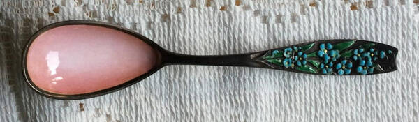 Flora (Sterling, 1887) Enameled Egg Spoon