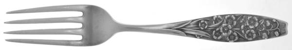 Flora (Sterling, 1887) Solid Youth Tea Fork by George W Shiebler
