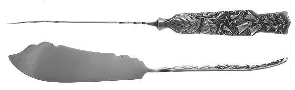 Flora (Sterling, 1887) Flat Twisted Handle Master Butter Knife