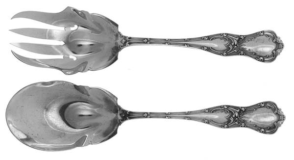Gothic (Sterling, 1890) (2 Pc) Solid Salad Set