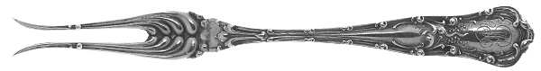 Gothic (Sterling, 1890) Two-Tine Butter Pick