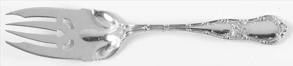 Gothic (Sterling, 1890) Small Solid Cold Meat Serving Fork