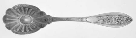 Montezuma (Sterling, 1879) Sugar Shell Spoon, Bright Cut