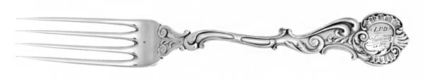 Rococo (Sterling, 1888) Monogram Fork