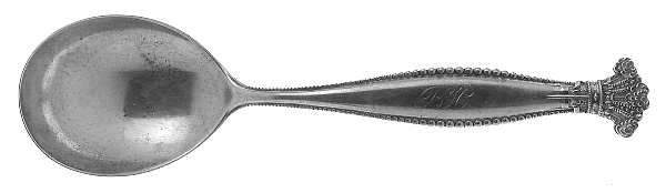 Sandringham (Sterling, 1895) Round Bowl Soup Spoon (Gumbo)