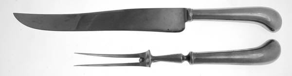 English Tip (Stainless) Large 2-Piece Roast Carving Set w/Stainless Blade
