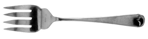 English Tip (Stainless) Small Solid Cold Meat Serving Fork