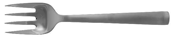 Merit (Stainless, Satin Finish) Medium Solid Cold Meat Serving Fork