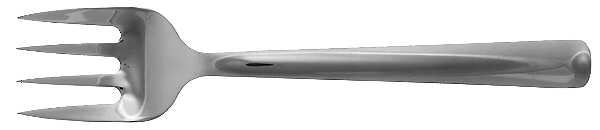 Merit (Stainless, Glossy Finish) Medium Solid Cold Meat Serving Fork