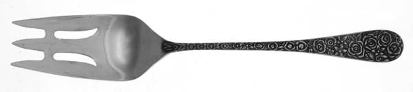 Rose Tapestry (Stainless) Large Solid Cold Meat Serving Fork