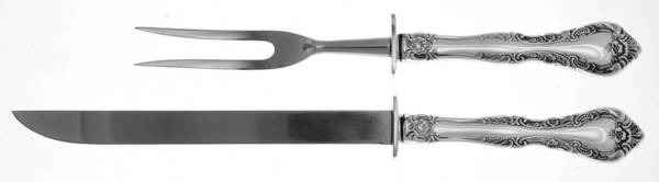 Alencon Lace (Sterling, 1965) Small 2-Piece Steak Carving Set w/Stainless Blade