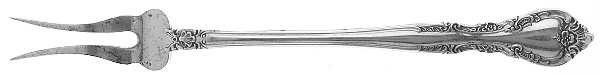 Alencon Lace (Sterling, 1965) Short Handle Pickle/Olive Fork