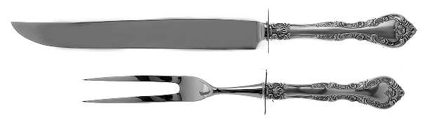 Alencon Lace (Sterling, 1965) Small Stainless Blade 2-Piece Steak Carving Set