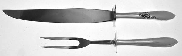 Aloha (Silverplate, 1955) Small Stainless Blade 2-Piece Steak Carving Set