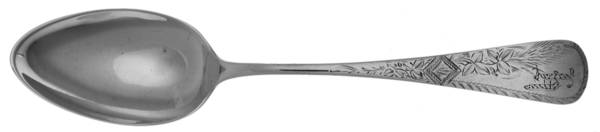 Antique-Engraved No. 8 (Sterling, 1880) Teaspoon