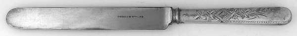Antique-Engraved No. 8 (Sterling, 1880) Blunt Hollow Table Knife with Bolster