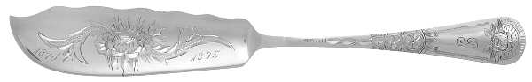 Astor (Sterling, 1910) Flat Handle Bright Cut Master Butter