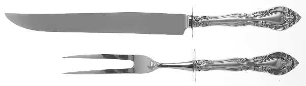 Baronial-New (Sterling, 1973) Small Stainless Blade 2-Piece Steak Carving Set