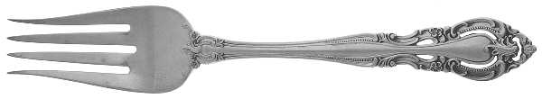 Baronial-New (Sterling, 1973) Medium Solid Cold Meat Serving Fork