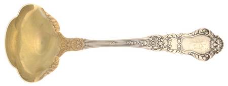Baronial-Old (Sterling, 1898, No Monograms) Solid Piece Cream Ladle