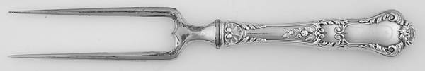 Baronial-Old (Sterling, 1898, No Monograms) Small Joint/Roast Holder Fork