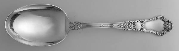Baronial-Old (Sterling, 1898, No Monograms) Solid Serving Spoon