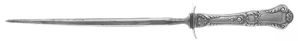 Baronial-Old (Sterling, 1898, No Monograms) Large Steel Rod Knife Sharpener