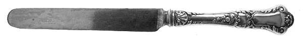 Baronial-Old (Sterling, 1898, No Monograms) Youth/Tea Knife with Silverplate Blade