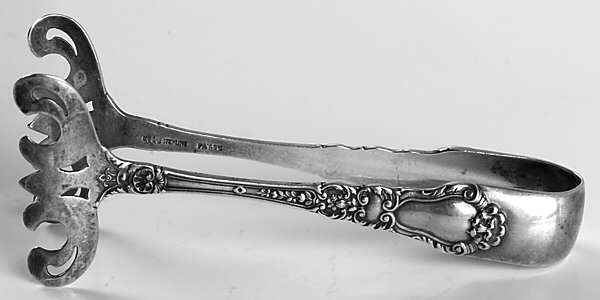 Baronial-Old (Sterling, 1898, No Monograms) Solid Individual Asparagus Tongs
