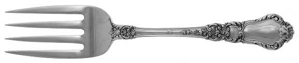 Baronial-Old (Sterling, 1898, No Monograms) Solid Serving Fork