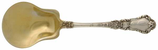 Baronial-Old (Sterling, 1898, No Monograms) Solid Salad Serving Spoon