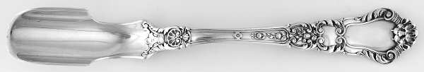 Baronial-Old (Sterling, 1898, Monograms)  Solid Large Cheese Scoop