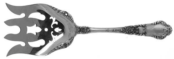 Baronial-Old (Sterling, 1898, No Monograms) Small Solid Fish Serving Fork