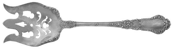 Baronial-Old (Sterling, 1898, No Monograms) Oversize Solid Salad Servng Fork