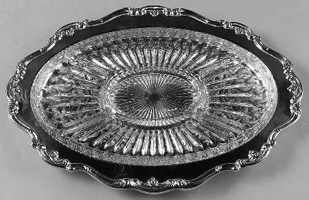 Baronial (Silverplate, Hollowware, Heritage) 5 Part Relish with Glass Liner(S)