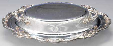 Baronial (Silverplate, Hollowware, Heritage) Double Vegetable Bowl