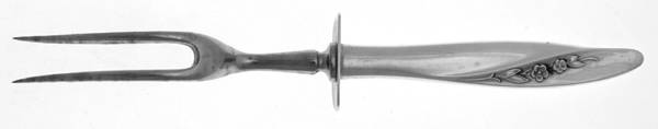 Blithe Spirit (Sterling, 1959) Small Carving Fork W/Sterling Guard