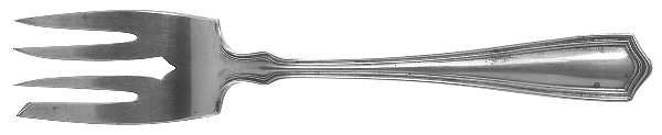 Bradford (Silverplate) Small Solid Cold Meat Serving Fork