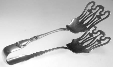Buckingham (Sterling, 1910) Solid Piece Aspragus Tongs