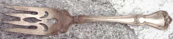 Buckingham (Sterling, 1910) Small Solid Cold Meat Serving Fork
