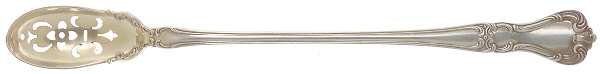 Buckingham (Sterling, 1910) Pierced Bowl Long Handle Olive Spoon