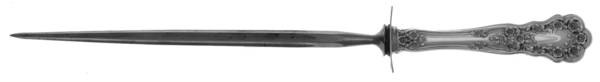 Buttercup (Sterling, Lion-Anchor-G, 1899, No Monos) Large Roast Steel Rod Knife Sharpener