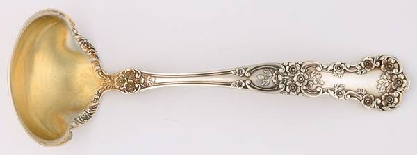 Buttercup (Sterling, Lion-Anchor-G, 1899, No Monos) Solid Piece Cream Ladle