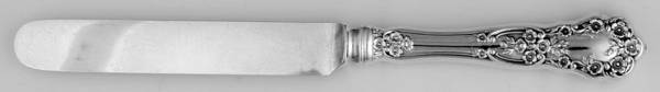Buttercup (Sterling, Lion-Anchor-G, 1899, No Monos) Blunt Hollow Handle Knife W/Bolster