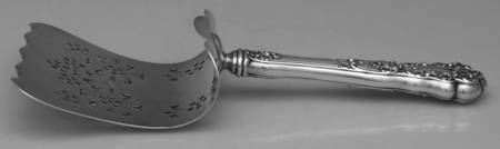 Buttercup (Sterling, Lion-Anchor-G, 1899, No Monos) Hollow Asparagus Server with Sterling Hood
