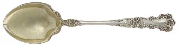 Buttercup (Sterling, Lion-Anchor-G, 1899, No Monos) Oversize Solid Salad Serving Spoon
