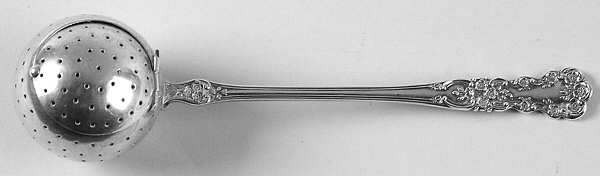 Buttercup (Sterling, Lion-Anchor-G, 1899, No Monos) Solid Individual Tea Ball/Spoon