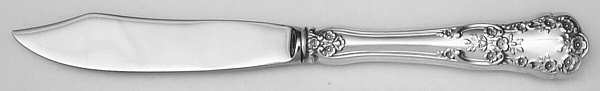 Buttercup (Sterling, Lion-Anchor-G, 1899, No Monos) Individual Fish Knife with Stainless Blade
