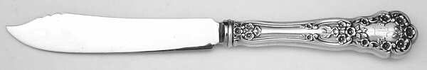 Buttercup (Sterling, Lion-Anchor-G, 1899, No Monos) Individual Hollow Handle Fish Knife-Sterling Blade